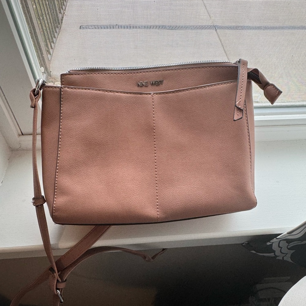Pink/peach NINE WEST cross body purse